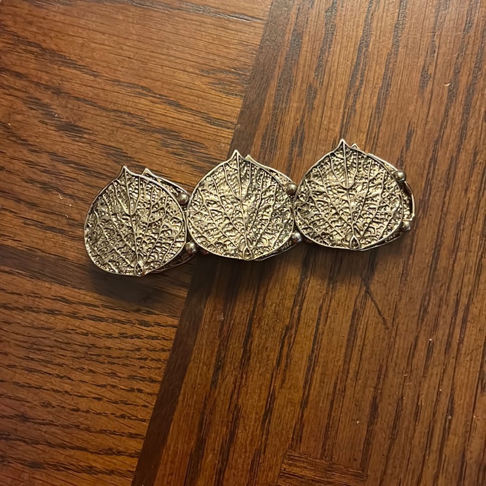 Gold leaf bracelet